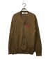 PLAY COMME des GARCONS（プレイ コムデギャルソン）の古着「DOUBLE RED HEART MEN'S V NECK CARDIGAN」｜ブラウン