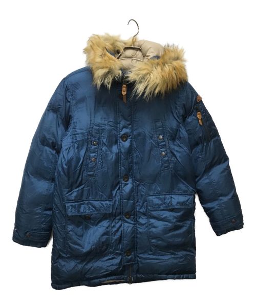 THE NORTH FACE（ザ ノース フェイス）THE NORTH FACE (ザ ノース フェイス) LEWIS AVIATER LONG DOWN JACKET ブルー サイズ:95の古着・服飾アイテム