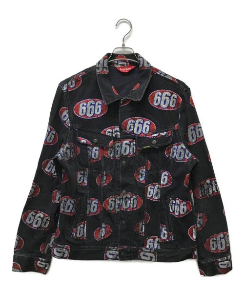 SUPREME（シュプリーム）Supreme (シュプリーム) 666 Denim Trucker Jacket ブラック サイズ:Ｌの古着・服飾アイテム