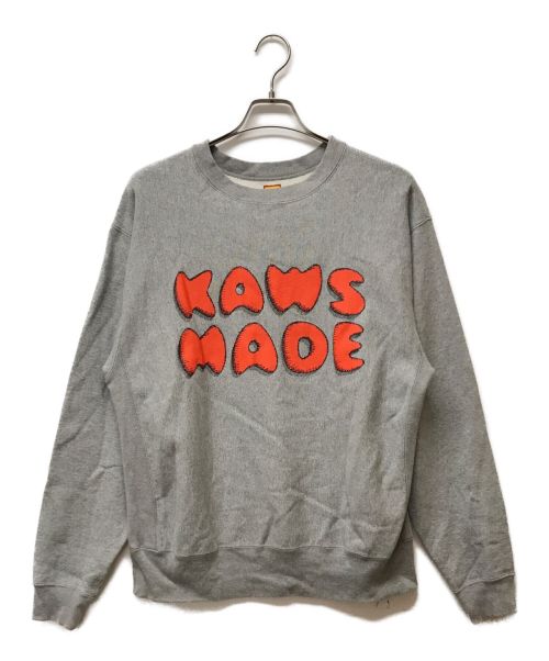 HUMAN MADE（ヒューマンメイド）HUMAN MADE (ヒューマンメイド) KAWS (カウズ) スウェット グレー サイズ:XLの古着・服飾アイテム