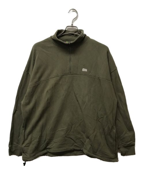 Abu Garcia（アブガルシア）Abu Garcia (アブガルシア) is-ness (イズネス) BIG REVERSIBLE HZ SWEATREV オリーブ サイズ:Mの古着・服飾アイテム