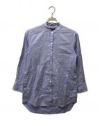 theoryセオリー）の古着「DUCHESS STRIPE/OVER TUNIC SHIRT」｜ブルー