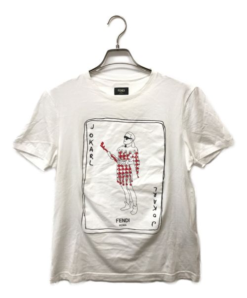 FENDI（フェンディ）FENDI (フェンディ) JOKARL プリントTシャツ ホワイト サイズ:Mの古着・服飾アイテム
