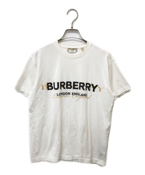 BURBERRY（バーバリー）BURBERRY (バーバリー) ダブルロゴプリントTシャツ ホワイト サイズ:表記なしの古着・服飾アイテム