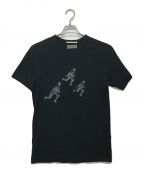 Yohji Yamamoto pour hommeヨウジヤマモト プールオム）の古着「コラボプリントTシャツ」｜ブラック