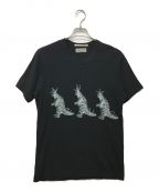 Yohji Yamamoto pour hommeヨウジヤマモト プールオム）の古着「コラボプリントTシャツ」｜ブラック