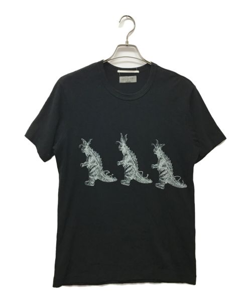 Yohji Yamamoto pour homme（ヨウジヤマモト プールオム）Yohji Yamamoto pour homme (ヨウジヤマモト プールオム) コラボプリントTシャツ ブラック サイズ:SIZE 3の古着・服飾アイテム