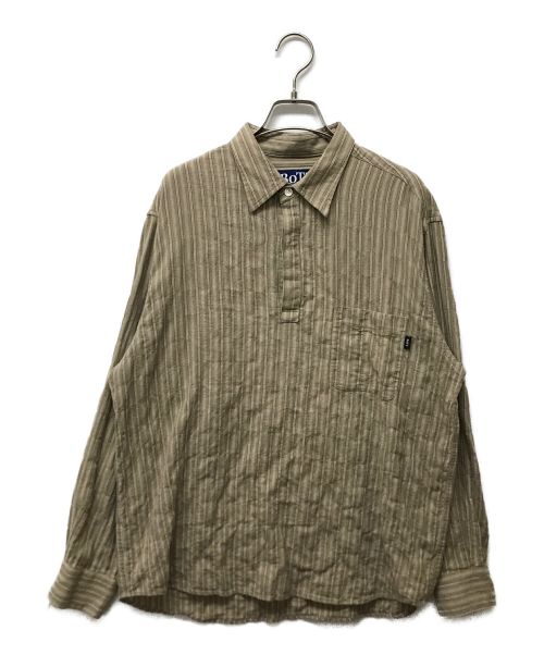 BoTT（ボット）BoTT (ボット) Stripe Pullover Shirt ベージュ サイズ:Lの古着・服飾アイテム