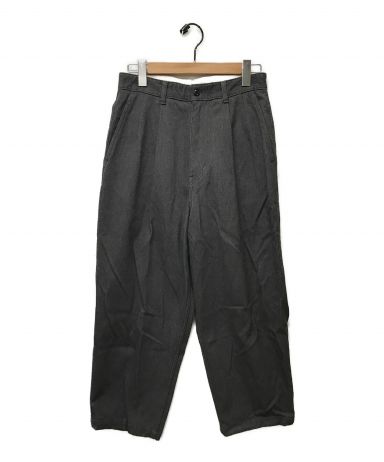 中古・古着通販】Graphpaper (グラフペーパー) Hard Twill Two Tuck Pants グレー サイズ:S｜ブランド・古着通販  トレファク公式【TREFAC FASHION】スマホサイト