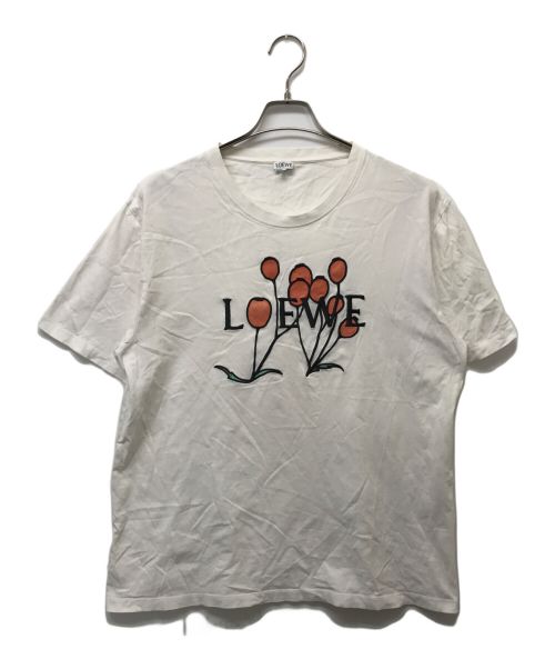 LOEWE（ロエベ）LOEWE (ロエベ) ハーバリウムロゴ刺繍Tシャツ ホワイト サイズ:SIZE XLの古着・服飾アイテム