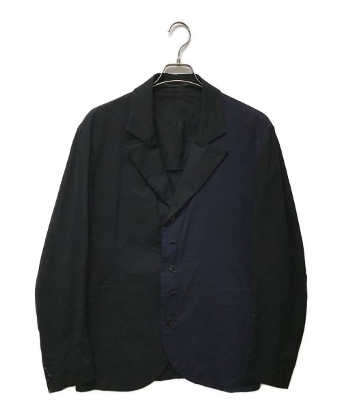 Yohji Yamamoto pour homme（ヨウジヤマモト プールオム）Yohji Yamamoto pour homme (ヨウジヤマモト プールオム) テーラードジャケット ブラック×ネイビー サイズ:3の古着・服飾アイテム