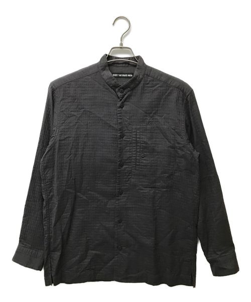 ISSEY MIYAKE（イッセイミヤケ）ISSEY MIYAKE (イッセイミヤケ) ノーカラーシャツ グレー サイズ:2の古着・服飾アイテム