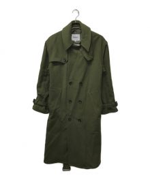 Barbour×FOX BROTHER（バブアー×フォックスブラザー）の古着「別注WHITLEY ウールトレンチコート」｜オリーブ