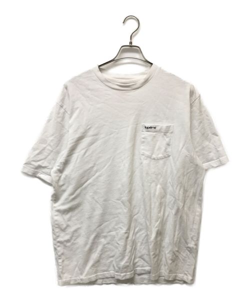 SUPREME（シュプリーム）Supreme (シュプリーム) ロゴポケットTシャツ ホワイト サイズ:Lの古着・服飾アイテム