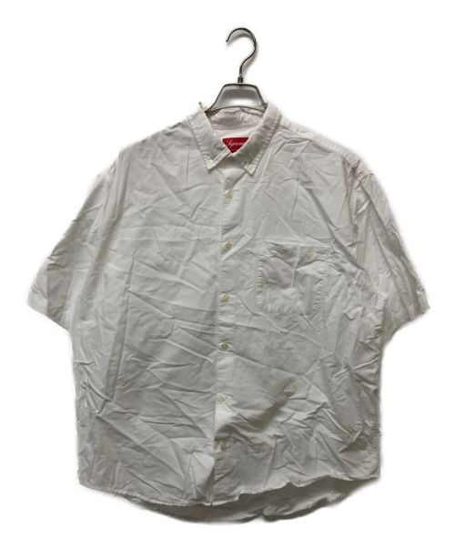 SUPREME（シュプリーム）Supreme (シュプリーム) オーバーサイズボタンダウンS/Sシャツ ホワイト サイズ:Lの古着・服飾アイテム