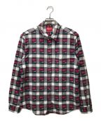 SUPREMEシュプリーム）の古着「Rose Buffalo Plaid Shirt」｜グレー×ピンク