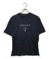 PRADA（プラダ）の古着「レイズドロゴTシャツ」｜ネイビー