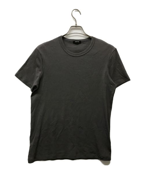 TOM FORD（トムフォード）TOM FORD (トムフォード) 裾ロゴパッチTシャツ グレー サイズ:Ｌの古着・服飾アイテム