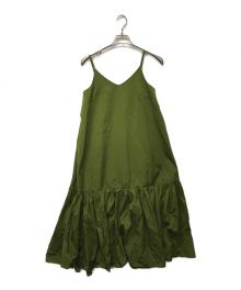 CLANE（クラネ）の古着「VOLUME GATHER CAMISOLE DRESS」｜グリーン