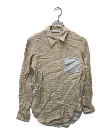 Acne studios（アクネ ストゥディオス）の古着「CHECK LONG SLEEVE SHIRT」｜ベージュ×パープル