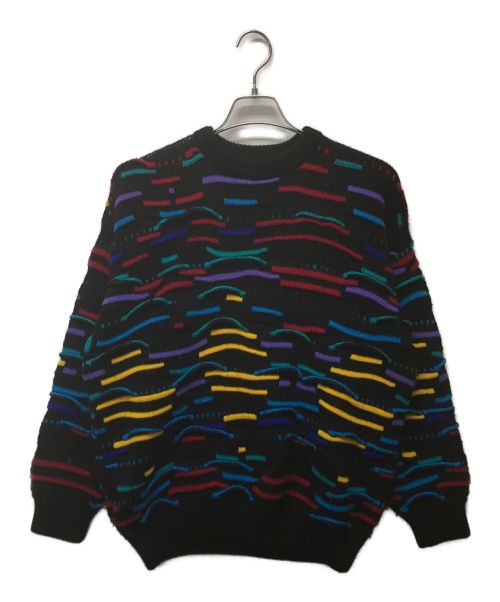 Coogi（クージー）COOGI (クージー) 3Dニット ブラック サイズ:Mの古着・服飾アイテム