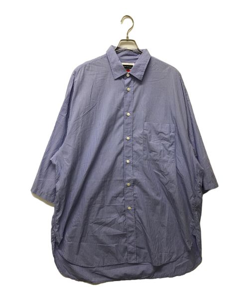 MAISON SPECIAL（メゾンスペシャル）MAISON SPECIAL (メゾンスペシャル) ストライプ オーバーショートスリーブシャツ ブルー サイズ:SIZE 02の古着・服飾アイテム