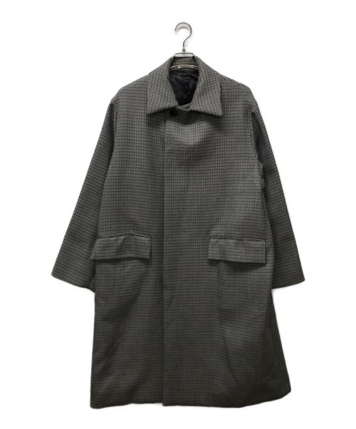 AURALEE（オーラリー）AURALEE (オーラリー) DOUBLE FACE CHECK SOUTIEN COLLAR COAT グレー サイズ:4の古着・服飾アイテム