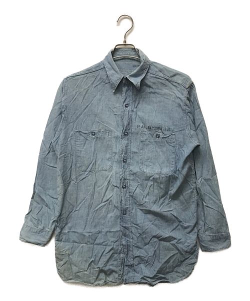 US.NAVY（US.NAVY）US.NAVY (US.NAVY) シャンブレーシャツ インディゴ サイズ:表記なしの古着・服飾アイテム