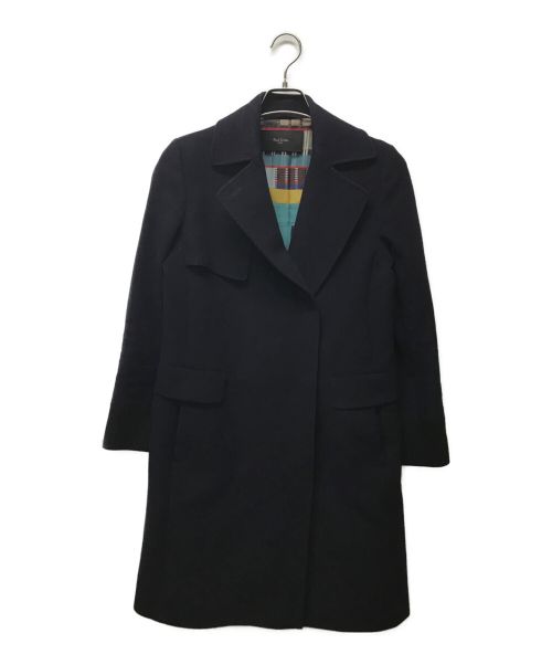 Paul Smith BLACK（ポールスミスブラック）Paul Smith BLACK (ポールスミスブラック) カシミア混チェスターコート ネイビー サイズ:Mの古着・服飾アイテム