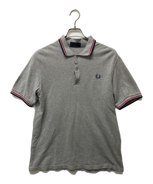 FRED PERRY（フレッドペリー）FRED PERRY (フレッドペリー) イングランド製 M12ロゴ刺繍ポロシャツ グレー サイズ:SIZE Lの古着・服飾アイテム