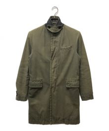 sacai（サカイ）の古着「ヘリンボーンコットンチェスターコート」｜オリーブ