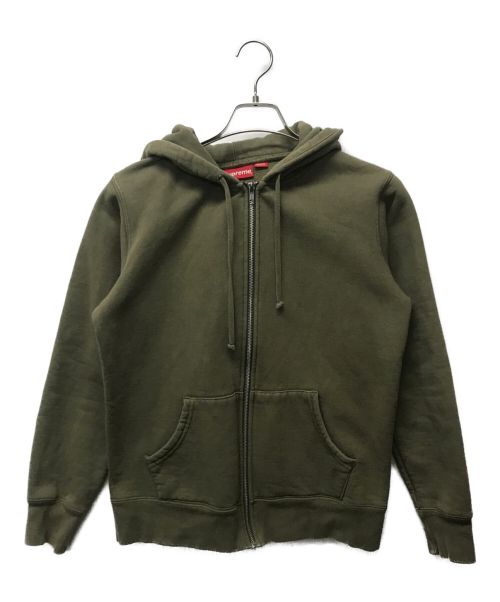 SUPREME（シュプリーム）Supreme (シュプリーム) Old English Hood Logo Zip Up Sweat カーキ サイズ:Sの古着・服飾アイテム