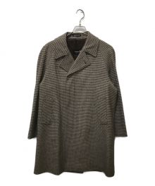 MACKINTOSH（マッキントッシュ）の古着「千鳥格子ウールステンカラーコート」｜ベージュ