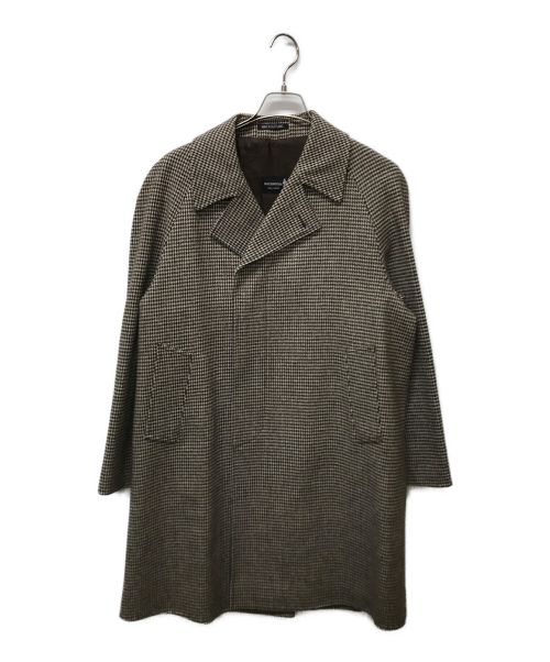 MACKINTOSH（マッキントッシュ）MACKINTOSH (マッキントッシュ) 千鳥格子ウールステンカラーコート ベージュ サイズ:40の古着・服飾アイテム