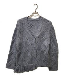 Ameri（アメリ）の古着「2WAY DISTORTION CABLE CARDIGAN」｜スカイブルー