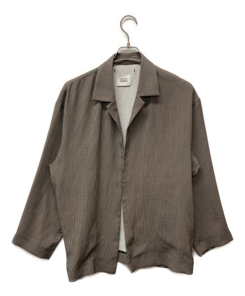 UNITED ARROWS & SONS（ユナイテッドアローズ アンド サンズ）UNITED ARROWS & SONS (ユナイテッドアローズ アンド サンズ) CHECK OPEN SHIRT ホワイト×ブラック サイズ:Mの古着・服飾アイテム