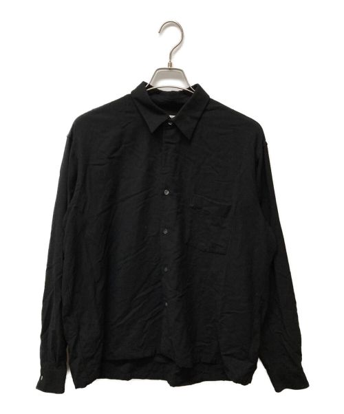 COMME des GARCONS SHIRT（コムデギャルソンシャツ）COMME des GARCONS SHIRT (コムデギャルソンシャツ) カシミア混ウールレギュラーカラーシャツ ブラック サイズ:Mの古着・服飾アイテム