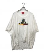 Vivienne Westwood RED LABELヴィヴィアンウエストウッドレッドレーベル）の古着「クォーターオーブアップリケ刺繍ビッグTシャツ」｜ホワイト