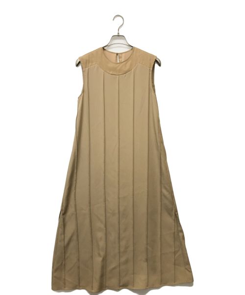 Ameri（アメリ）AMERI (アメリ) CASSIE TRAPEZE DRESS ベージュ サイズ:Mの古着・服飾アイテム