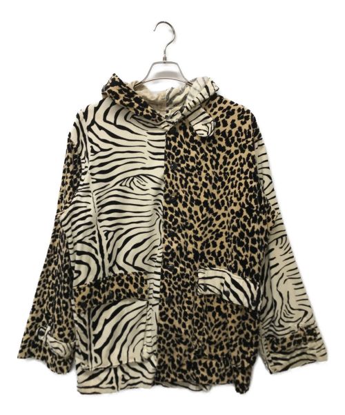 AiE（エーアイイー）AiE (エーアイイー) KRAZY PARKA VELVET ANIMAL ブラウン サイズ:Mの古着・服飾アイテム