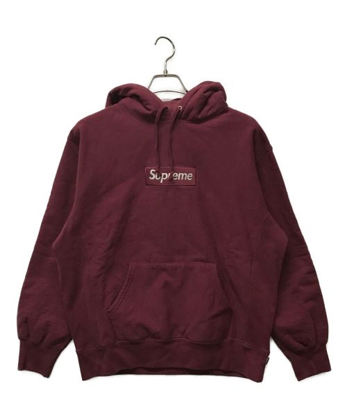 SUPREME（シュプリーム）Supreme (シュプリーム) ボックスロゴフーデッドスウェットシャツ ボルドー サイズ:Mの古着・服飾アイテム