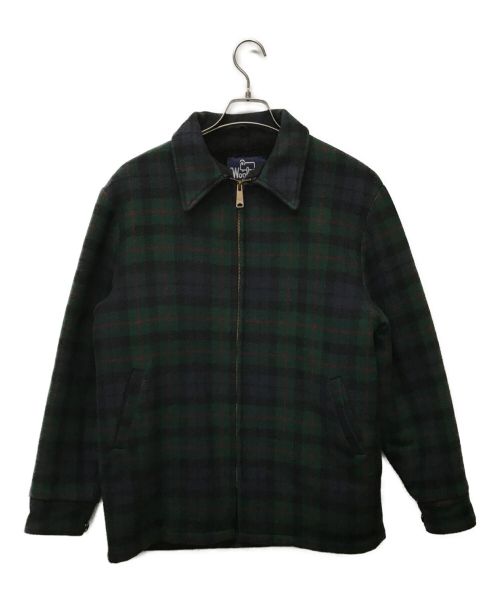 WOOLRICH（ウールリッチ）WOOLRICH (ウールリッチ) ブラックウォッチウールジャケット グリーン サイズ:Lの古着・服飾アイテム