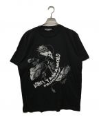 Yohji Yamamoto pour hommeヨウジヤマモト プールオム）の古着「スカルローズプリントTシャツ」｜ブラック