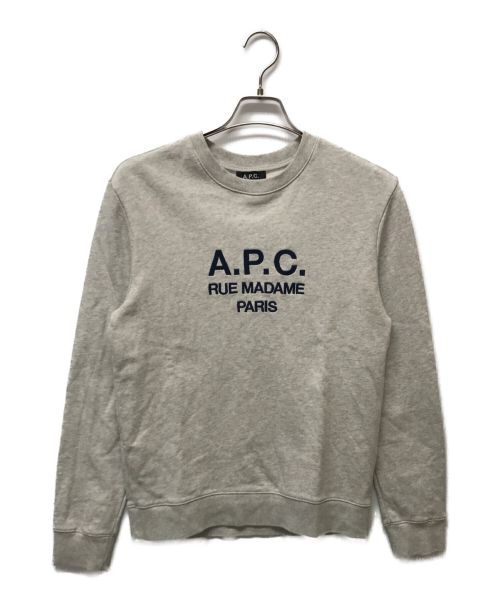 A.P.C.（アーペーセー）A.P.C. (アー・ペー・セー) ロゴスウェット グレー サイズ:ｘｓの古着・服飾アイテム