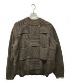 YOKEヨーク）の古着「CROSSING CABLE CREW NECK KNIT」｜ベージュ