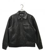 Schottショット）の古着「LEATHER TRACKER JKT」｜ブラック