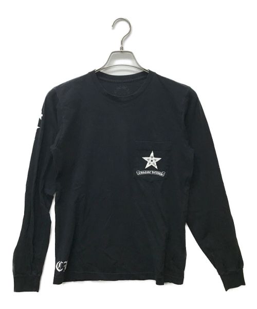 CHROME HEARTS（クロムハーツ）CHROME HEARTS (クロムハーツ) スタープリントロングスリーブカットソー ブラック サイズ:Sの古着・服飾アイテム