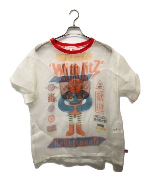 WALTER VAN BEIRENDONCK（ウォルターヴァンベイレンドンク）Walter Van Beirendonck (ウォルターヴァンベイレンドンク) シアーリンガーtシャツ ブルー サイズ:SIZE Sの古着・服飾アイテム