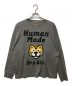 HUMAN MADEヒューマンメイド）の古着「Dry ALLS タイガープリントカットソー」｜グレー