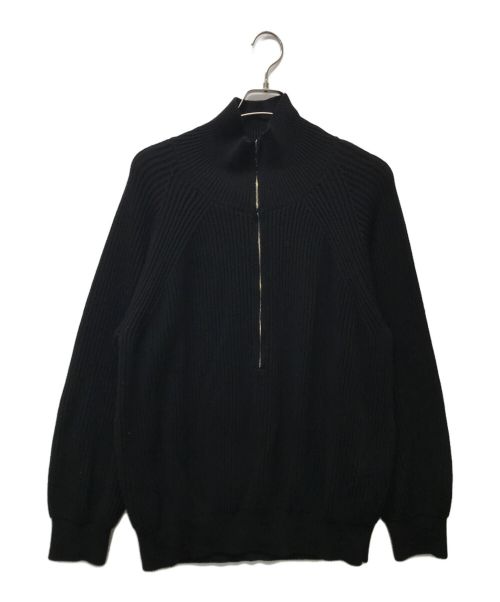 Toironier（トワロニエ）Toironier (トワロニエ) Half Zip Knit ブラック サイズ:Fの古着・服飾アイテム